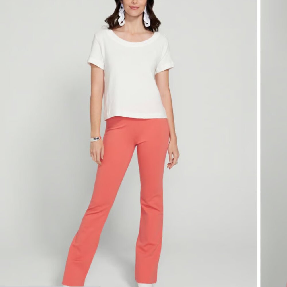 New Betabrand bootcut classic dress pants sz L melon